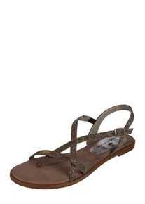 Tom Tailor, Damen Riemchensandale mit Glitzereffekt, Bronze