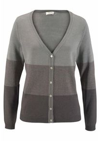 Boysen's BOYSEN'S, Damen Strickjacke, Grau / Hellgrau / Dunkelgrau