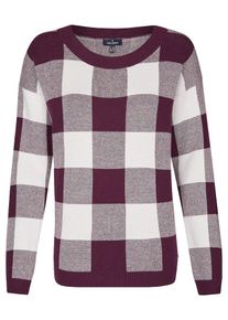 Daniel Hechter, Damen Pullover, Lila / Wei&szlig;