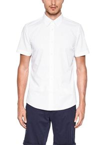s.Oliver BLACK LABEL, Herren Elegantes Kurzarmhemd, Weiß