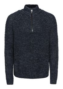 Jack & Jones JACK & JONES, Herren Pullover 'JCOKENDALL KNIT HALF ZIP', Navy