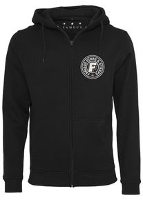 Mister Tee, Herren Hoody 'Strike', Schwarz / Weiß