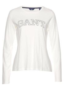 Gant, Damen Shirt, Schwarz / Wollweiß