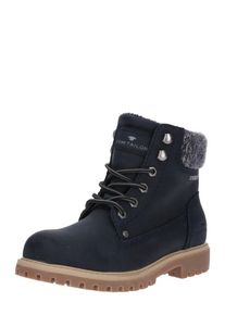 Tom Tailor, Damen Schn&uuml;rstiefelette, Navy / Hellbraun