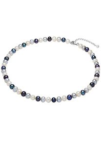Valero Pearls, Damen Kette, Blau / Perlwei&szlig;
