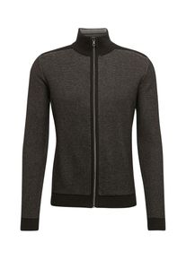 Tom Tailor, Herren Strickjacke, Dunkelgrau / Schwarz
