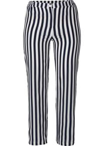 sheego Trend, Damen Weite Hose, Marine / Weiß