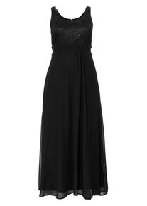 sheego Style, Damen Abendkleid mit Spitze, Schwarz