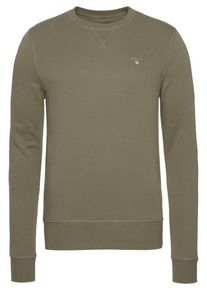 Gant, Herren Sweatshirt 'Original C-Neck', Khaki