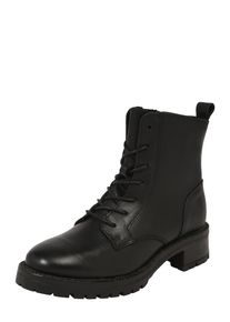 PS Poelman, Damen Schn&uuml;rstiefelette aus Glattleder, Schwarz