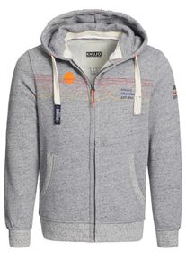 Khujo, Herren Sweatjacke 'UNIT', Gelb / Grau / Orange