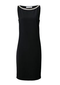 Heine, Damen Cocktailkleid Strass-Applikation, Schwarz / Silber