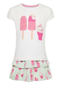 name it, Mädchen T-Shirt und Rock, Weiß