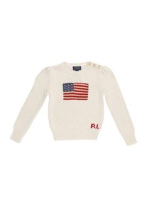 Polo Ralph Lauren, M&auml;dchen Strickpullover 'AMERICAN', Creme