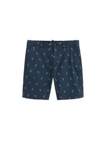 Mango Man, Herren Shorts 'Tinos4-h', Dunkelblau / Grau