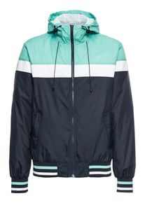 Urban Classics, Herren Übergangsjacke 'Windrunner', Navy / Mint / Weiß