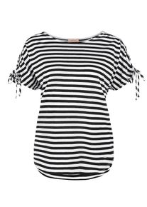 TRIANGLE, Damen Streifenshirt, Schwarz / Weiß