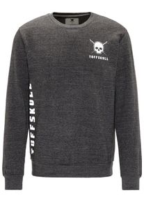 TUFFSKULL, Herren Sweatshirt, Dunkelgrau / Weiß