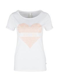 Q/S Designed By, Damen Shirt, Apricot / Weiß