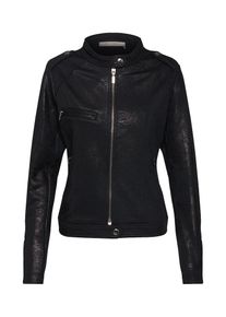 monari, Damen Jacke 'Jersey Lackdruck', Schwarz