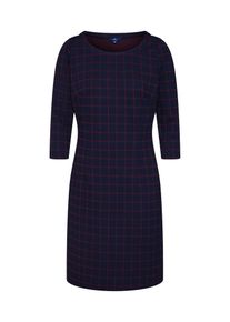Tom Tailor, Damen Kleid 'Checked', Dunkelblau / Feuerrot