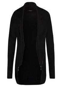 Supermom, Damen Strickjacke 'Black Zip', Schwarz