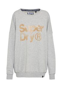 Superdry, Damen Sweatshirt 'SPARKLE SKATER CREW', Hellgrau