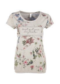 Q/S Designed By, Damen Shirt, Rauchblau / Graumeliert / Grasgrün / Rosé