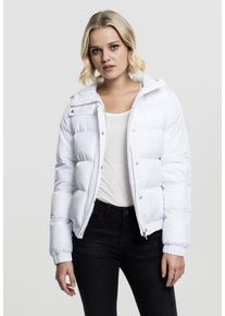 Urban Classics, Damen Hooded Puffer Jacket, Weiß