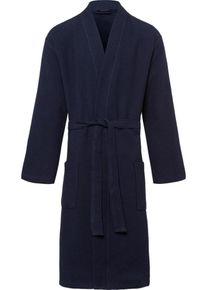 Schiesser, Herren Bademantel, Dunkelblau