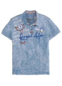 Marjo, Herren Trachtenshirt mit Applikationen, Blau