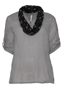 sheego Casual, Damen Tunika, Stone / Schwarz