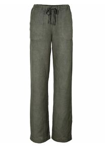 Heine, Damen Palazzohose mit elastischem Bund, Khaki
