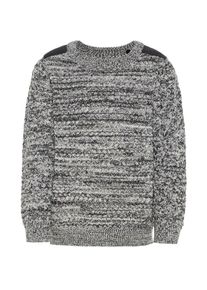 name it, Pullover, Basaltgrau / Schwarzmeliert / Wei&szlig;