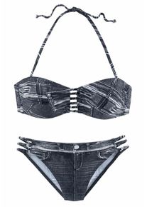 Kangaroos, Damen Bandeau-Bikini, Anthrazit