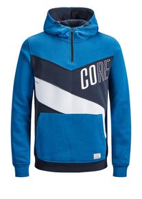 Jack & Jones JACK & JONES, Herren Hoodie, Blau / Türkis / Weiß