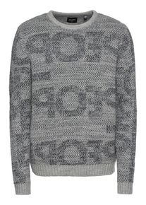 Only & Sons Only & Sons, Herren Pullover 'onsPAL 7 TEXT KNIT', Taubenblau / Grau