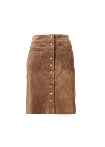 Heine, Damen Lederrock, Cognac