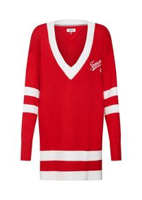 Tommy Jeans, Damen Pullover, Rot / Wei&szlig;