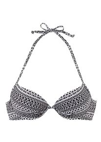Venice Beach, Damen Push-up-Top, Schwarz / Weiß