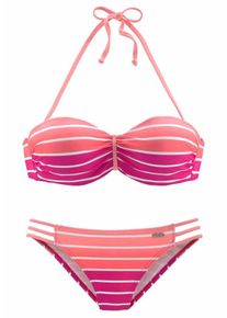Venice Beach, Damen Bügel-Bandeau-Bikini, Pink