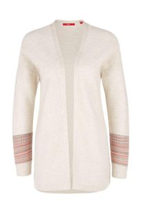 s.Oliver RED LABEL, Damen Cardigan, Beige / Orangerot / Schwarz / Wei&szlig;