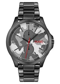 Hugo, Herren Uhr 'Jump', Hellgrau / Dunkelgrau / Weiß
