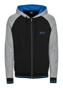 BOSS, Herren Sweatjacke 'Authentic Jacket H', Grau / Schwarz
