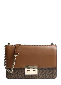 DKNY, Damen Tasche 'ANN- MED FLAP SHOULDER- LOGO', Beige