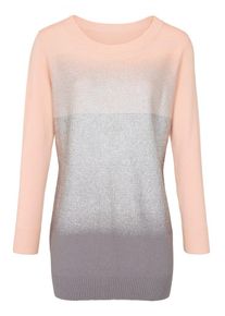 Heine, Damen Pullover, Nude / Grau / Altrosa