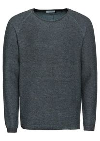 Nowadays, Herren Pullover 'ottoman crew-neck', Dunkelgrau