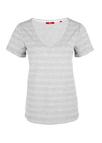 s.Oliver RED LABEL, Damen Shirt, Graumeliert / Weiß