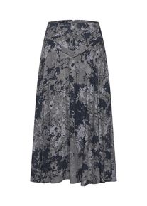 Review, Damen Rock 'SLIT MIDI AOP', Grau
