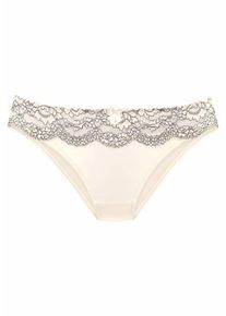 Lascana, Damen Slip mit zweifarbiger Jacquardspitze, Creme